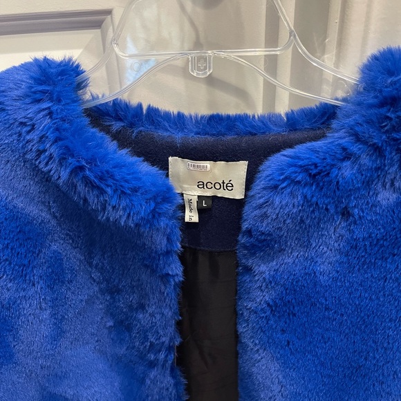 Anthropologie Acote Légendes Faux Fur Jacket Size Large - Picture 6 of 7